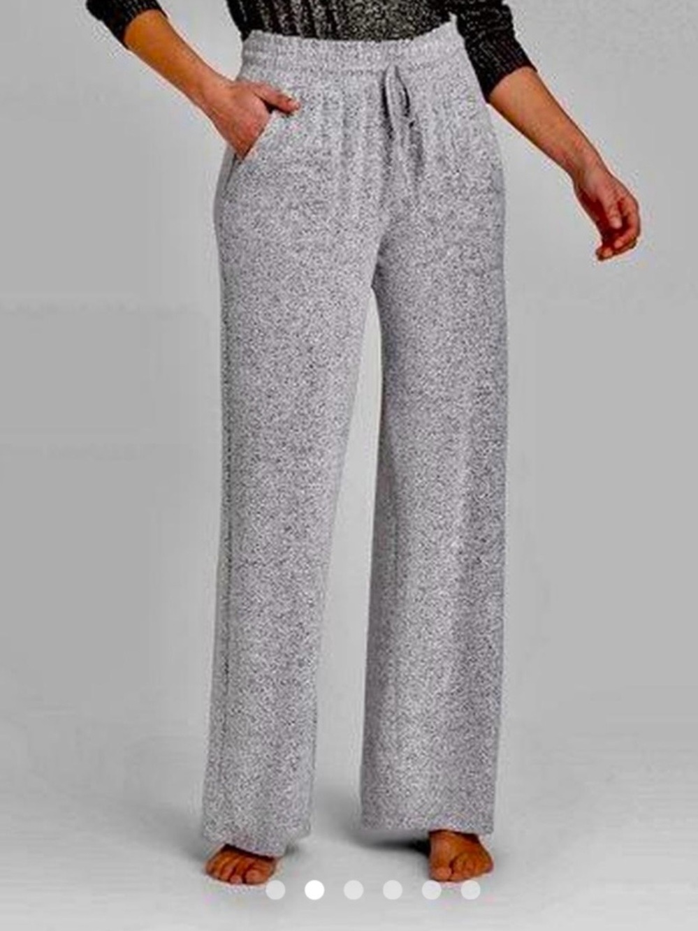 aerie Heather Gray Wide Leg Knit Lounge Pants
Pockets Pull On Elastic Waist